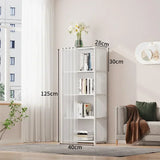 Dustproof Wardrobe & Bookshelf – High-Capacity Open Storage Cabinet for Bedroom