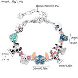 Stitch Enamel Beads Bracelet – DIY Anime Jewelry for Women & Girls
