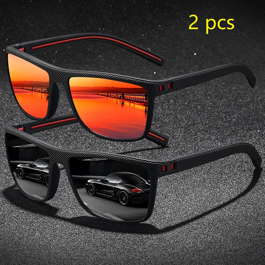 Vintage Check Pattern Polarized Sunglasses – Stylish UV400 Eyewear for Men & Women