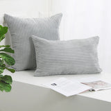 Funda de cojín de pana a rayas, funda de almohada suave para sofá y sala de estar, decoración del hogar, disponible en varios tamaños