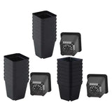 50-Pack Square Seedling Pots - Reusable Deep Nursery Planters for Indoor/Outdoor Gardening