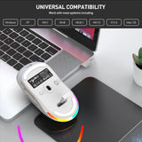 Rechargeable RGB Bluetooth Gaming Mouse with 3 Connectivity Modes – 3600 DPI, Wireless for PC, Laptop, Tablet