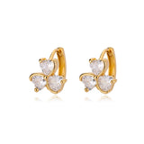 Trendy Heart-Shaped Stainless Steel Hoop Earrings for Women