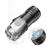 Linterna LED 3*SST20 de alta calidad 18350, superbrillante, recargable por USB, resistente al agua, con clip para tapa, para senderismo y acampada