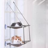 Double-Layer Cat Hammock Bed with Tunnel – Breathable Hanging Window Seat