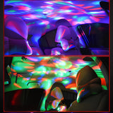 USB Car Ambient LED Light - RGB Music Sync Party Light with Multi-Interface