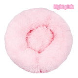 Plush Donut Cat Bed - Super Soft Washable Pet Nest (5 Sizes, 20 Colors)