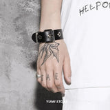 Vintage Punk Star Chain Leather Bracelet – Stylish Geometric Design for Men and Women