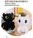 Muñeco de peluche de Cómo entrenar a tu dragón: adorable y tierna almohada de Furia Nocturna y Furia Luminosa