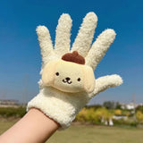 Hello Kitty Touchscreen Gloves – Kawaii Coral Fleece, Warm Winter Gloves for Women
