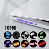 Tapones antipolvo universales para puertos y USB de ordenadores portátiles: 16 fundas antipolvo de silicona