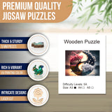 Wooden Animal Jigsaw Puzzle for Adults & Kids – Laser-Cut Unique Brain Teaser Game