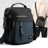 Men’s Oxford Shoulder Bag – Lightweight Crossbody Satchel with Zipper Closure