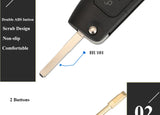 Durable 3-Button Ford Key Fob Shell Replacement with Uncut Blade