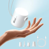 Portable Mini Electric Air Pump with LED Light, Fast Inflation & Deflation for Outdoor Use