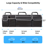 Universal Car Trunk Organizer for Back Seat Storage | Waterproof Foldable SUV Cargo Bag