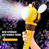 Automatic Bubble Gun with LED Lights - 12-Hole Bubble Blower for Kids Outdoor Play