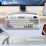 Hot-Swappable Mechanical Keyboard with Bluetooth, 2.4G Connectivity, Integrated Display, and PBT Keycaps