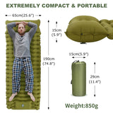 Waterproof Inflatable Camping Mattress with Built-In Pump and Pillow