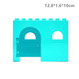 Large Building Block House Set - Doors, Windows & Roof Accessories for Creative Construction Play
