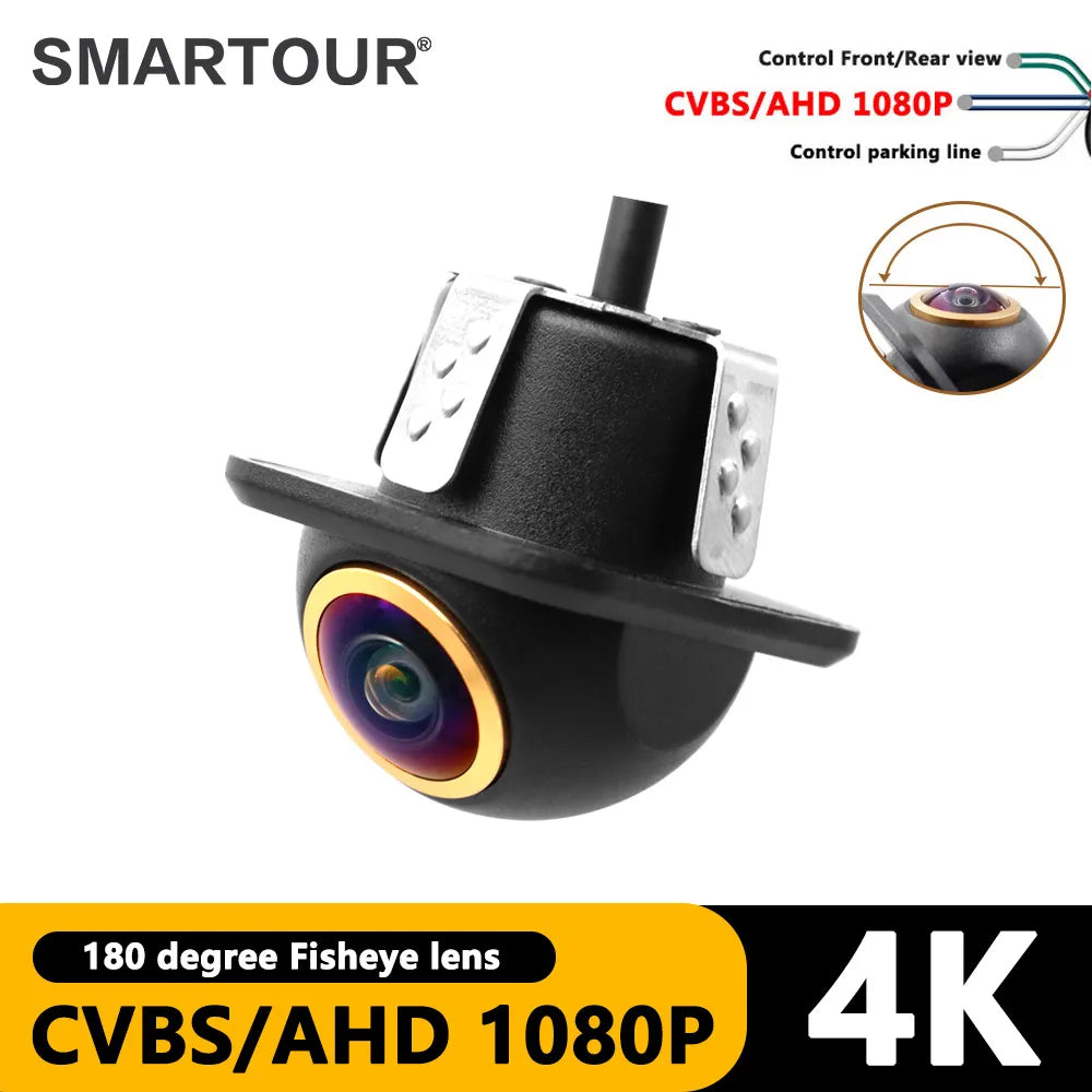 1080P AHD Car Backup Camera with Night Vision and Parking Guidelines