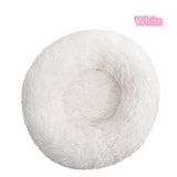 Plush Donut Cat Bed - Super Soft Washable Pet Nest (5 Sizes, 20 Colors)