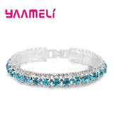 Elegant Sterling Silver Cubic Zirconia Women’s Chain Bracelet