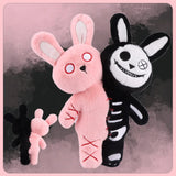 Halloween Double-Headed Skull Rabbit Plush - Spooky Cute Stuffed Animal Toy