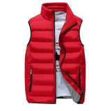 Men's Windproof Winter Vest - Warm Thicken Sleeveless Jacket with Zipper