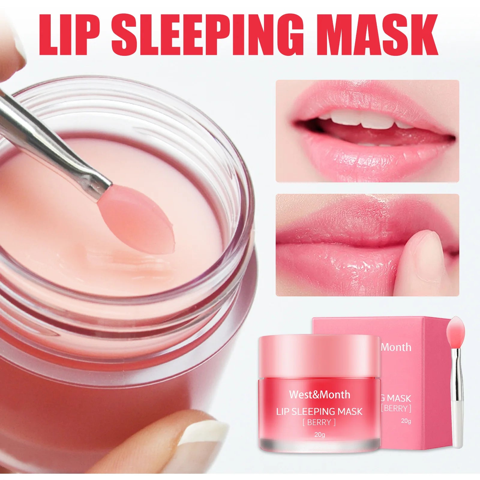 Berry Overnight Lip Mask - Intense Hydration & Anti-Aging Lip Treatment (20g)