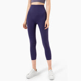 Women's High-Waist Calf-Length Yoga Leggings with Pockets – Stretchy, Breathable Workout Pants