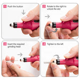 Electric Nail Drill Kit with Sanding Bands for Manicure & Pedicure – 20000 RPM Nail Art Tools