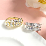 10-Stone Moissanite Eternity Band – D Color VVS1 Wedding Ring in Sterling Silver