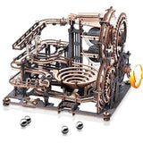 3D Wooden Marble Run Spaceport - Electric & Manual Mode Puzzle Kit