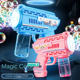 Automatic Bubble Blaster with LED Lights - Outdoor Bubble Machine Toy for Kids