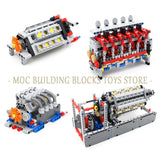 Car Model Building Blocks – DIY Speed Engine Transmission Brick Set for Teens & Adults