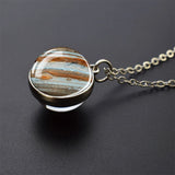 Trendy Glass Ball Pendant Necklace – Unisex Zinc Alloy Chain Design