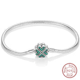 925 Sterling Silver Charm Bracelet for Women – Heart, Star, Moon & More