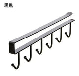 Stainless Steel Kitchen Mug Holder - Wall-Mounted Coffee Cup Rack with 6 Hooks