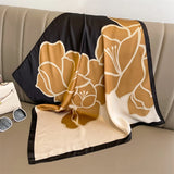 2024 Silk Square Scarf – Elegant Satin Bandana for Women