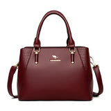 Vintage Leather Bucket Bag for Women – Soft Genuine Leather Handbag with Multiple Pockets