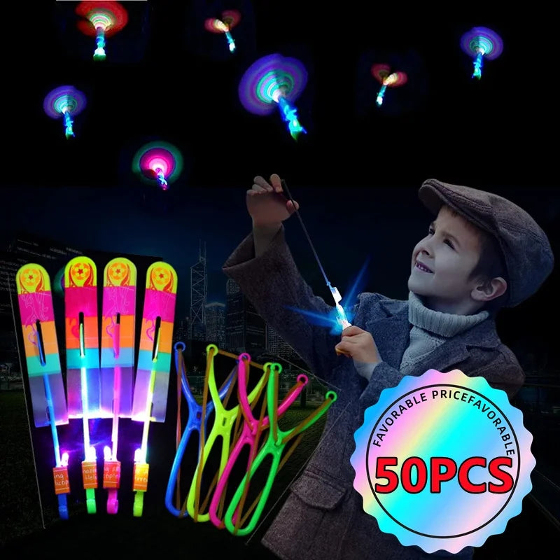 LED Flying Arrow Toy with Glowing Wings for Outdoor Fun