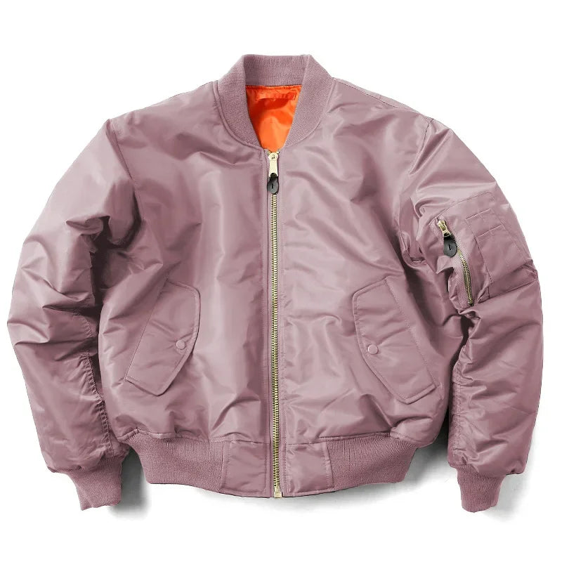 Men’s Winter Military Jacket – Thick Short Zip-Up Outerwear with Stand Collar