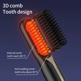 Cordless Hair Straightener Brush - 3-Temperature Ionic Styling Tool for Smooth, Frizz-Free Hair