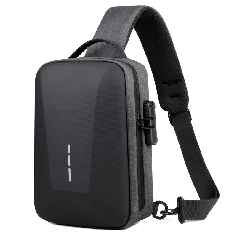 Premium Nylon Fashion Flap Shoulder Bag with Zipper and Customizable Password Lock