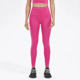 Women's High-Waist Nylon Yoga Leggings with Hidden Pocket