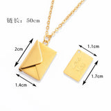 Custom Envelope Photo Locket Necklace – Personalized Picture Pendant for Couples & Loved Ones