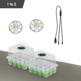 LED Grow Light Seed Starter Kit – 3-Spectrum Indoor Plant Germination Tray for Healthy Seedlings