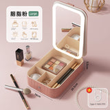Foldable Makeup Mirror with Storage Box – Portable Vanity Organizer