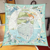 Women’s Printed Polyester Scarf – Fashion Square Wrap for All Seasons